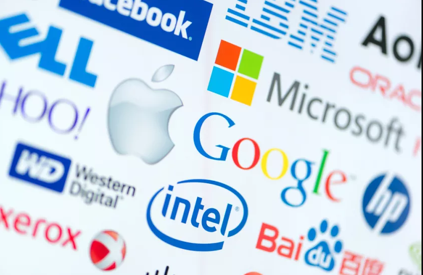 image containing logos of american tech companies